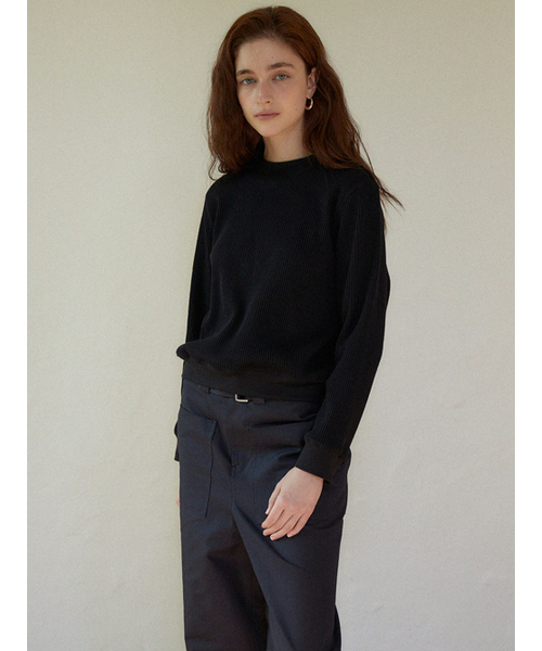 LARGO(ラルゴ)の「Waffle top (black)(Tシャツ/カットソー・レディース・その他・FREE)」の3枚目の写真