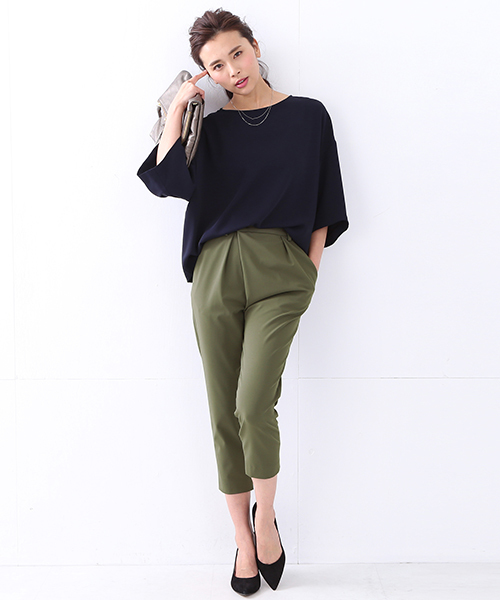 BEAMS LIGHTS Women's(ビームスライツ ウィメンズ)の「BEAMS LIGHTS / ウォッシャブル ドロップショルダー プルオーバー(シャツ/ブラウス・レディース・オフホワイト/オリーブ/ネイビー・38/36)」の10枚目の写真