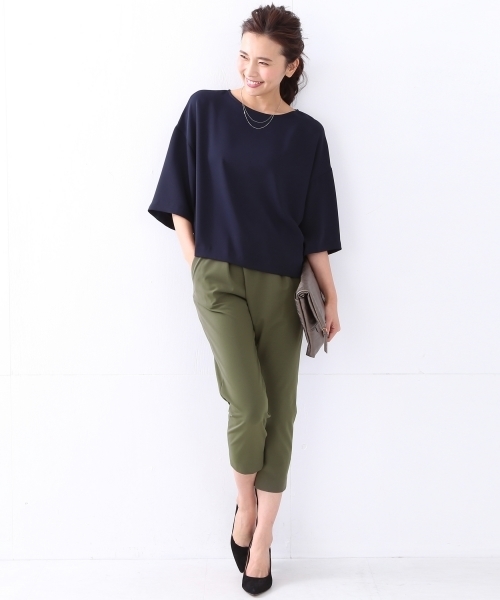 BEAMS LIGHTS Women's(ビームスライツ ウィメンズ)の「BEAMS LIGHTS / ウォッシャブル ドロップショルダー プルオーバー(シャツ/ブラウス・レディース・オフホワイト/オリーブ/ネイビー・38/36)」の7枚目の写真