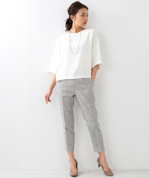 BEAMS LIGHTS Women's(ビームスライツ ウィメンズ)の「BEAMS LIGHTS / ウォッシャブル ドロップショルダー プルオーバー(シャツ/ブラウス・レディース・オフホワイト/オリーブ/ネイビー・38/36)」の8枚目の写真