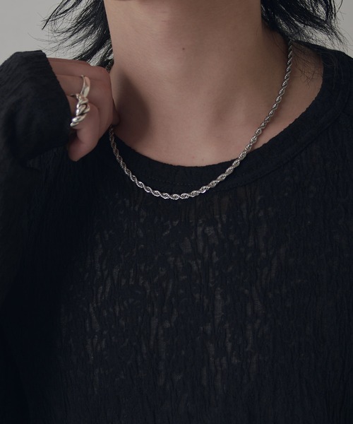 Lui's(ルイス)の「Ah Necklace 07 / ツイストチェーンネックレス(ネックレス・レディース・シルバー・FREE)」の7枚目の写真