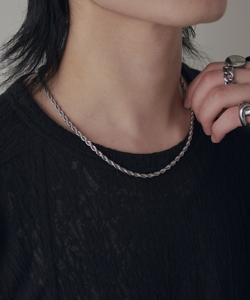 Lui's(ルイス)の「Ah Necklace 07 / ツイストチェーンネックレス(ネックレス・レディース・シルバー・FREE)」の6枚目の写真