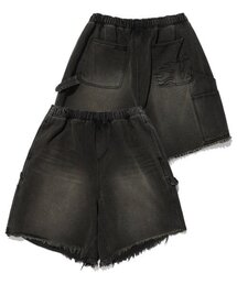 ISTKUNST（イストクンスト）の「DESTROYED WASHING DENIM SHORTS_BLACK(IK2DSMD160A)（その他パンツ）」