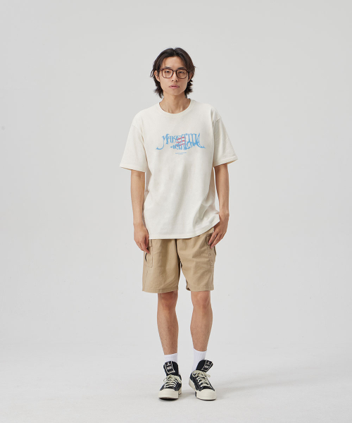 MAKEITTO（メイキット）の「[FISH LETTERING] CREW NECK TEE_CREAM（Tシャツ/カットソー・メンズ・その他・M/L/XL/XXL）」の2枚目の写真