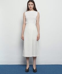 W327 rap long skirts ivory