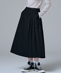 MALOUPE（マロップ）の「3108 ウールプリーツロングスカート (ブラック)（スカート）」