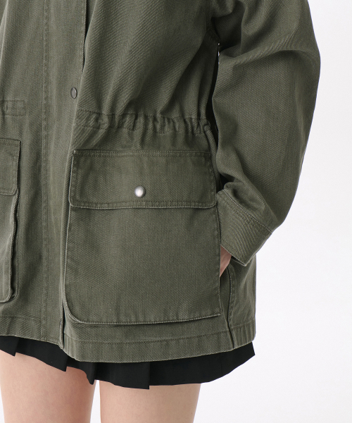 MUSINSA STANDARD WOMAN（ムシンサスタンダードウーマン）の「ウィメンズウォッシュドコットンハンティングジャケット[カーキ]（ミリタリージャケット・レディース・その他・S/M/L）」の9枚目の写真