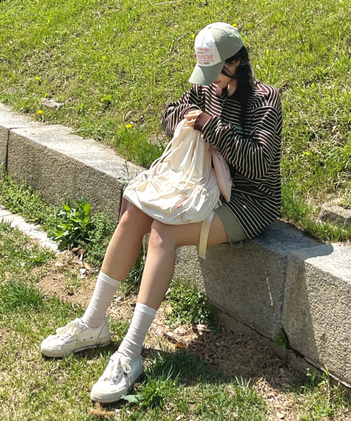 MASMARULEZ（マスマルールズ）の「[INT] Mixed Easy Draw Backpack _ Pure cream（バックパック/リュック・レディース・その他・FREE）」の5枚目の写真