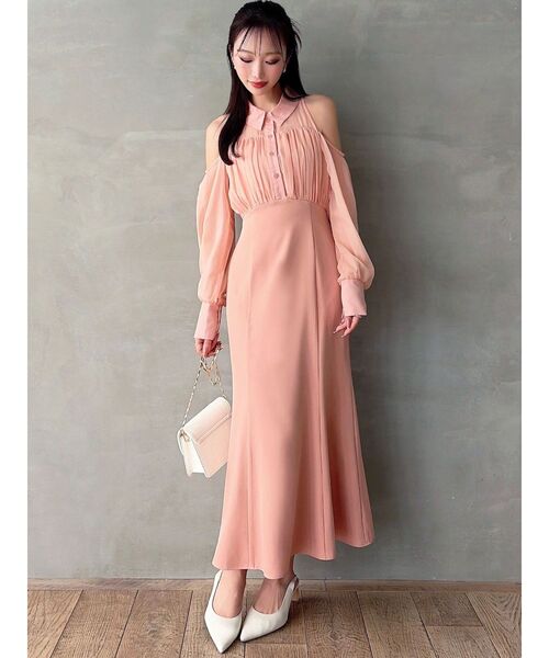 RESEXXY(リゼクシー)の「シアースリーブシャツマーメイドワンピース(ワンピース・レディース・ブラック/アイボリー/オレンジ・FREE)」の15枚目の写真