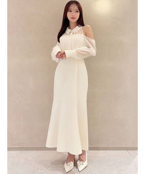 RESEXXY(リゼクシー)の「シアースリーブシャツマーメイドワンピース(ワンピース・レディース・ブラック/アイボリー/オレンジ・FREE)」の17枚目の写真