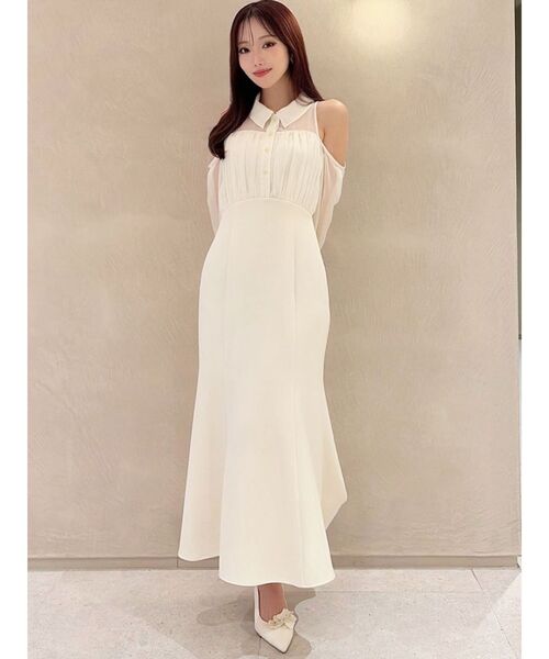 RESEXXY(リゼクシー)の「シアースリーブシャツマーメイドワンピース(ワンピース・レディース・ブラック/アイボリー/オレンジ・FREE)」の19枚目の写真