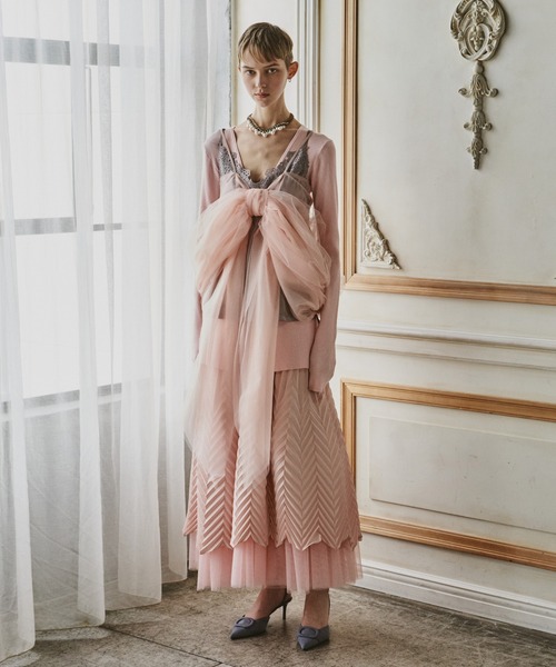 LA BELLE ETUDE(ラベルエチュード)の「アロープリーツスカートⅡ(スカート・レディース・ライトブルー/ピンク/ホワイト・0/1)」の4枚目の写真