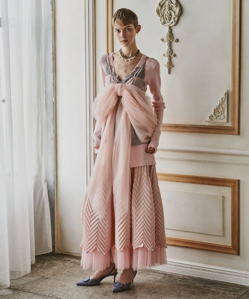 LA BELLE ETUDE(ラベルエチュード)の「アロープリーツスカートⅡ(スカート・レディース・ライトブルー/ピンク/ホワイト・0/1)」の11枚目の写真