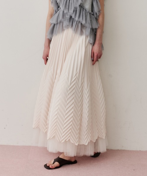 LA BELLE ETUDE(ラベルエチュード)の「アロープリーツスカートⅡ(スカート・レディース・ライトブルー/ピンク/ホワイト・0/1)」の19枚目の写真
