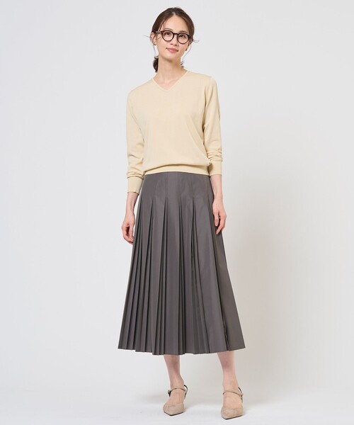 J.PRESS Ladies(J.プレス レディス)の「【WEB限定カラーあり】TC ライトタンブラー プリーツ スカート(スカート・レディース・ブラック系/ベージュ系/グレー系・S/XS)」の11枚目の写真