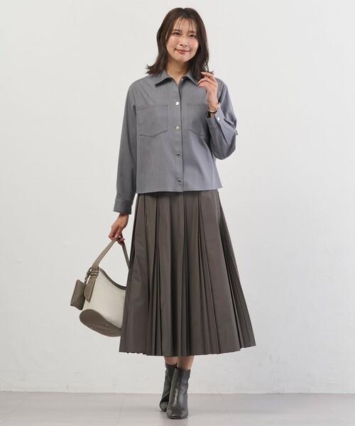 J.PRESS Ladies(J.プレス レディス)の「【WEB限定カラーあり】TC ライトタンブラー プリーツ スカート(スカート・レディース・ブラック系/ベージュ系/グレー系・S/XS)」の19枚目の写真
