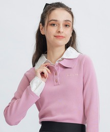 REDYAZEL | ダブルレースカラーポロニットプルオーバー(ニット/セーター)