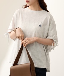 【BEVERLY HILLS POLO CLUB】ボックスシルエット 袖ギャザーTシャツ 6282-7603 MNY