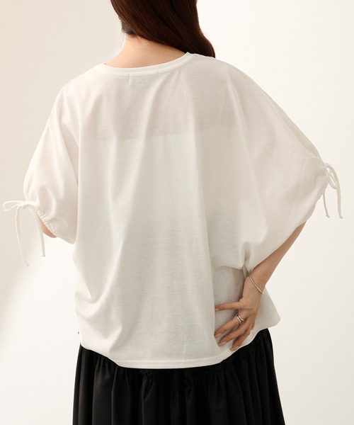 BEVERLY HILLS POLO CLUB（ビバリーヒルズポロクラブ）の「【BEVERLY HILLS POLO CLUB】ボックスシルエット 袖ギャザーTシャツ 6282-7603 MNY（Tシャツ/カットソー・レディース・ライトグレー/ブラック/オフホワイト/オレンジ・L/M）」の14枚目の写真
