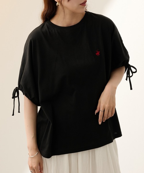 BEVERLY HILLS POLO CLUB（ビバリーヒルズポロクラブ）の「【BEVERLY HILLS POLO CLUB】ボックスシルエット 袖ギャザーTシャツ 6282-7603 MNY（Tシャツ/カットソー・レディース・ライトグレー/ブラック/オフホワイト/オレンジ・L/M）」の19枚目の写真