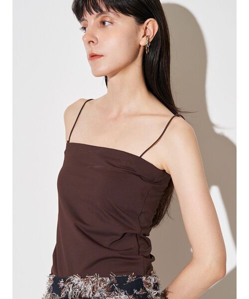 ELENDEEK(エレンディーク)の「ベアパッドキャミソール(キャミソール・レディース・オフホワイト/ブラック/ブラウン・FREE)」の7枚目の写真