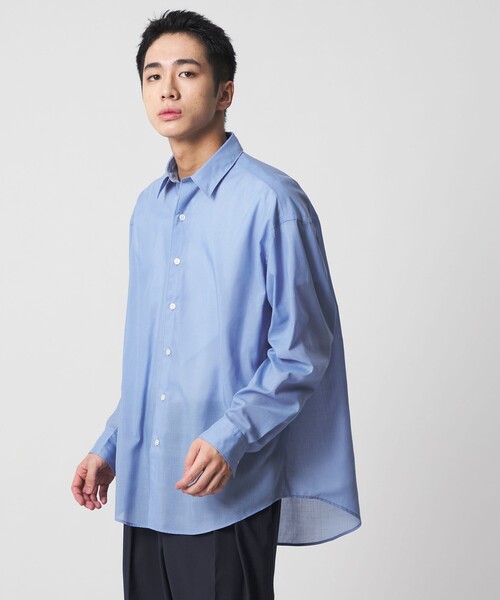 CITEN(シテン)の「<CITEN>エアリーテックスオーバーシャツ(シャツ/ブラウス・メンズ・ブラック/ライトブルー/ワインレッド・L/M/S)」の6枚目の写真