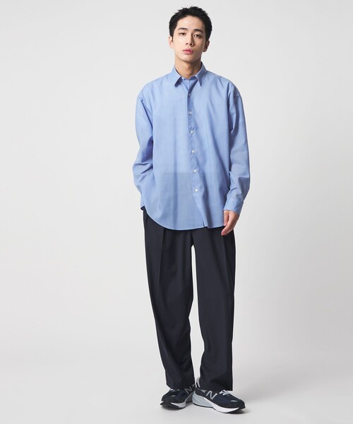 CITEN(シテン)の「<CITEN>エアリーテックスオーバーシャツ(シャツ/ブラウス・メンズ・ブラック/ライトブルー/ワインレッド・L/M/S)」の8枚目の写真