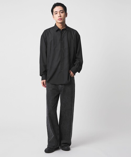 CITEN(シテン)の「<CITEN>エアリーテックスオーバーシャツ(シャツ/ブラウス・メンズ・ブラック/ライトブルー/ワインレッド・L/M/S)」の10枚目の写真