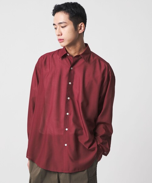 CITEN(シテン)の「<CITEN>エアリーテックスオーバーシャツ(シャツ/ブラウス・メンズ・ブラック/ライトブルー/ワインレッド・L/M/S)」の11枚目の写真