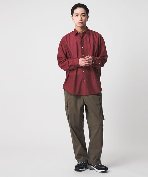 CITEN(シテン)の「<CITEN>エアリーテックスオーバーシャツ(シャツ/ブラウス・メンズ・ブラック/ライトブルー/ワインレッド・L/M/S)」の12枚目の写真