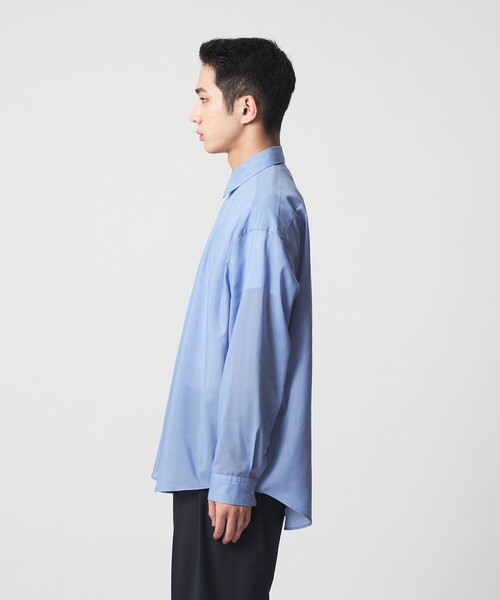 CITEN(シテン)の「<CITEN>エアリーテックスオーバーシャツ(シャツ/ブラウス・メンズ・ブラック/ライトブルー/ワインレッド・L/M/S)」の14枚目の写真