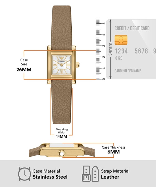 EMPORIO ARMANI(エンポリオアルマーニ)の「エンポリオ・アルマーニ 腕時計 レディース アナログ レザー AR11765(アナログ腕時計・レディース・ブラウン・FREE)」の5枚目の写真