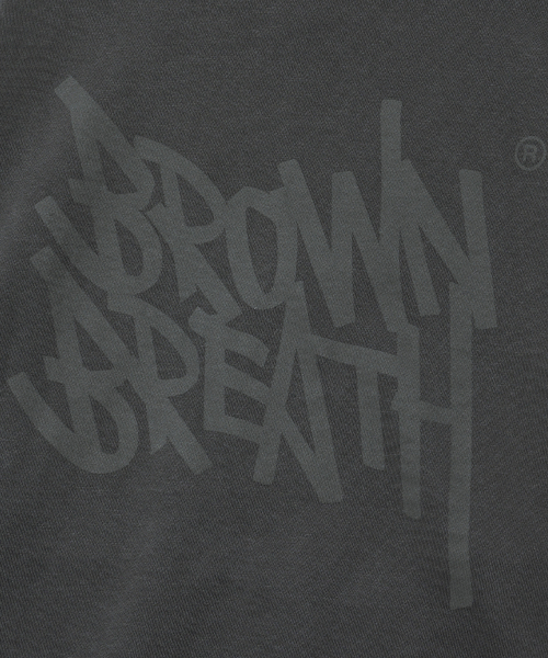 BROWNBREATH(ブラウンブレス)の「PIGMENT TAG HOODIE - CHARCOAL(パーカー・レディース・その他・S/M/L/XL)」の4枚目の写真