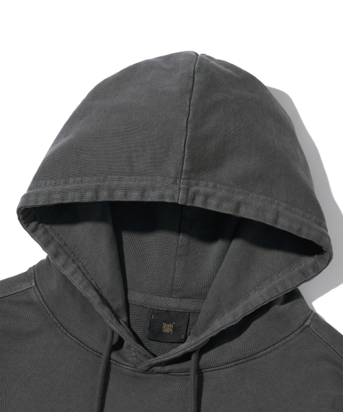 BROWNBREATH(ブラウンブレス)の「PIGMENT TAG HOODIE - CHARCOAL(パーカー・レディース・その他・S/M/L/XL)」の5枚目の写真