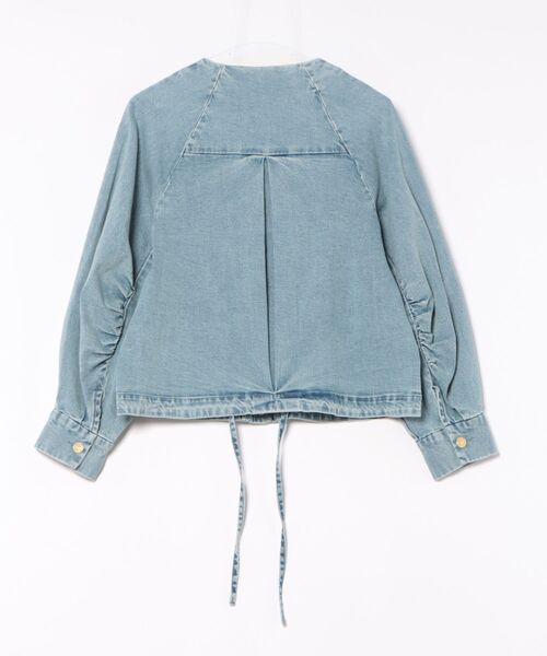 KATHARINE ROSS（キャサリンロス）の「【KATHARINE ROSS】クルーデニムジャケット（デニムジャケット・レディース・ネイビー/ライトブルー・FREE）」の4枚目の写真