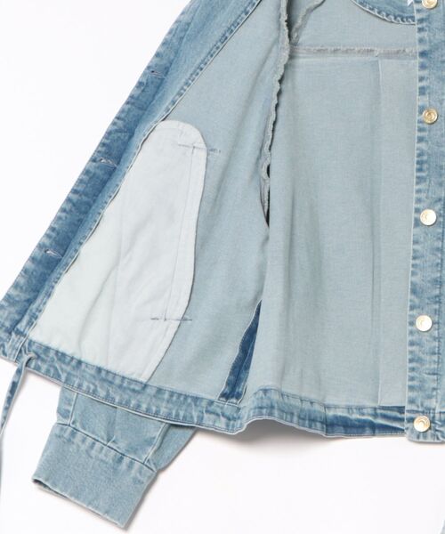 KATHARINE ROSS（キャサリンロス）の「【KATHARINE ROSS】クルーデニムジャケット（デニムジャケット・レディース・ネイビー/ライトブルー・FREE）」の3枚目の写真
