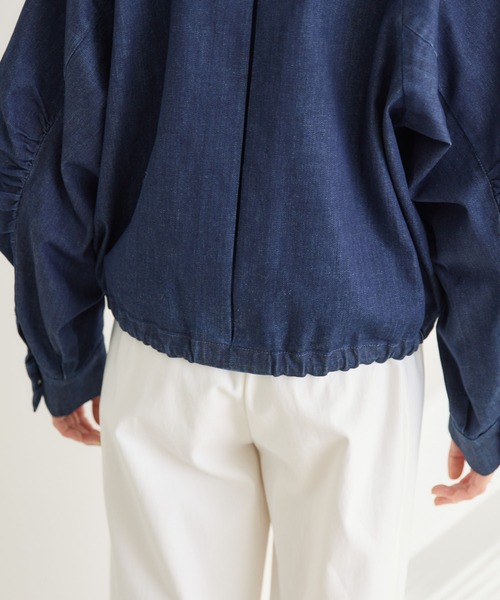 KATHARINE ROSS（キャサリンロス）の「【KATHARINE ROSS】クルーデニムジャケット（デニムジャケット・レディース・ネイビー/ライトブルー・FREE）」の9枚目の写真
