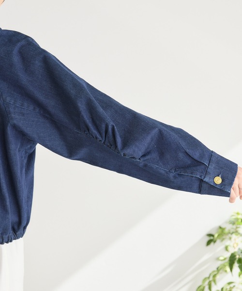 KATHARINE ROSS（キャサリンロス）の「【KATHARINE ROSS】クルーデニムジャケット（デニムジャケット・レディース・ネイビー/ライトブルー・FREE）」の8枚目の写真