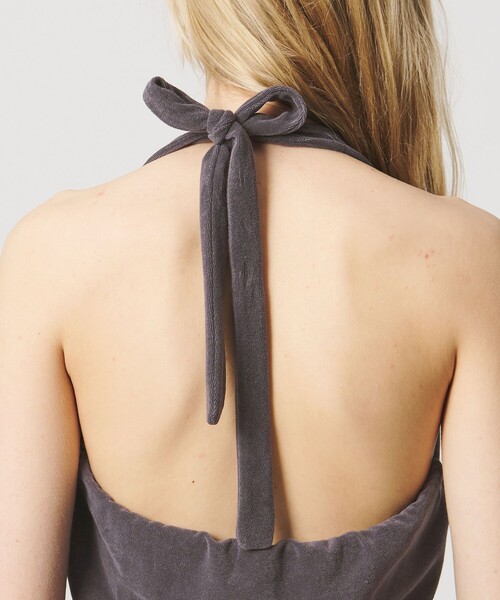 ATTISESSION（アティセッション）の「＜ATTISESSION＞パイル ホルターネック トップス（その他トップス・レディース・ブラック/ダークグレー・FREE）」の10枚目の写真