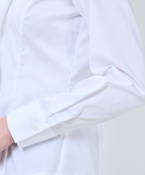 NARACAMICIE(ナラカミーチェ)の「【NARACAMICIE】ツイル襟付きフリル長袖シャツ(シャツ/ブラウス・レディース・ホワイト・S/M/L/XL)」の6枚目の写真