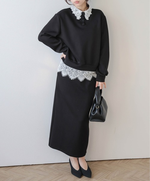 AMELY（エミリー）の「レースデザイン セットアップ（セットアップ・レディース・グレー/ブラック・L/M）」の19枚目の写真