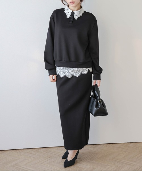 AMELY（エミリー）の「レースデザイン セットアップ（セットアップ・レディース・グレー/ブラック・L/M）」の20枚目の写真