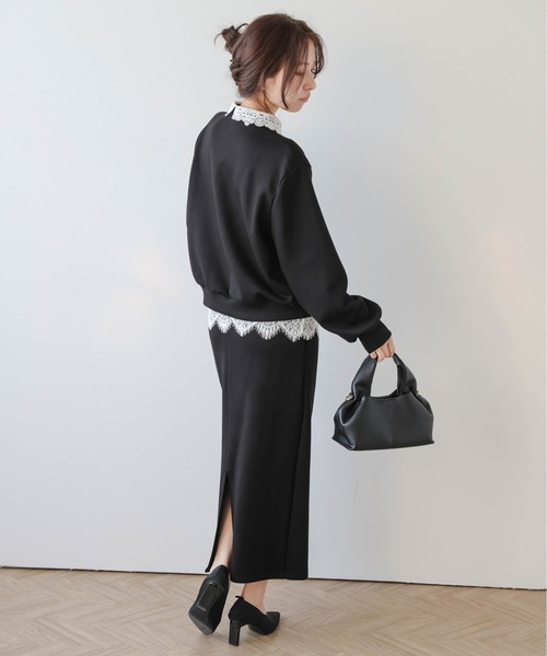 AMELY（エミリー）の「レースデザイン セットアップ（セットアップ・レディース・グレー/ブラック・L/M）」の22枚目の写真