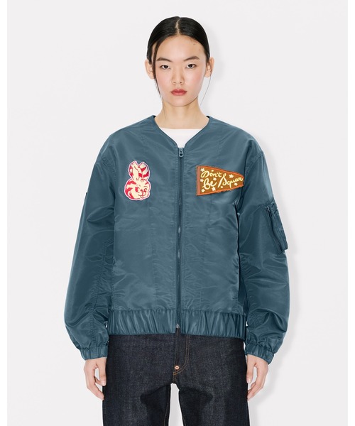 KENZO(ケンゾー)の「'KENZO Badges' ライト カラーレス ボンバー(その他アウター・レディース・グレー系その他・SMALL)」の2枚目の写真