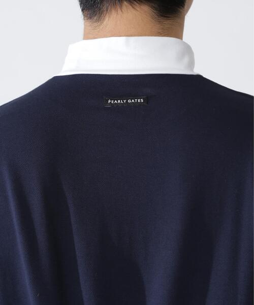 PEARLY GATES（パーリーゲイツ）の「【PEARLY GATES】８０／１　３６Ｇベアカノコ（Tシャツ/カットソー・メンズ・ホワイト/ネイビー・XX-LARGE/X-LARGE/MEDIUM/LARGE）」の15枚目の写真