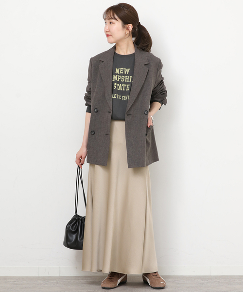 JOURNAL STANDARD relume（ジャーナルスタンダード　レリューム）の「バイアスサテンスカート（スカート・レディース・ブラック/ベージュ・FREE）」の22枚目の写真