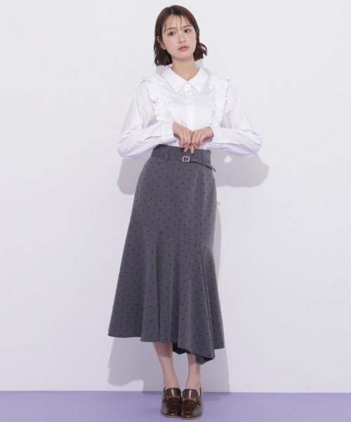 JILL by JILL STUART(ジルバイジルスチュアート)の「イレギュラーヘムマーメイドスカート(スカート・レディース・ベージュ/ブラック/グレー系その他・MEDIUM/SMALL)」の2枚目の写真