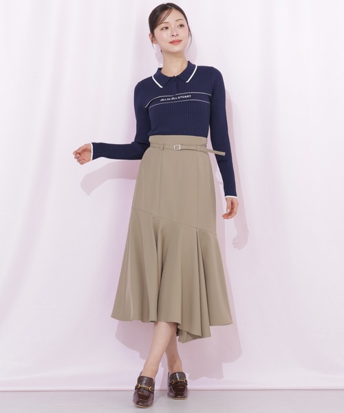 JILL by JILL STUART(ジルバイジルスチュアート)の「イレギュラーヘムマーメイドスカート(スカート・レディース・ベージュ/ブラック/グレー系その他・MEDIUM/SMALL)」の5枚目の写真