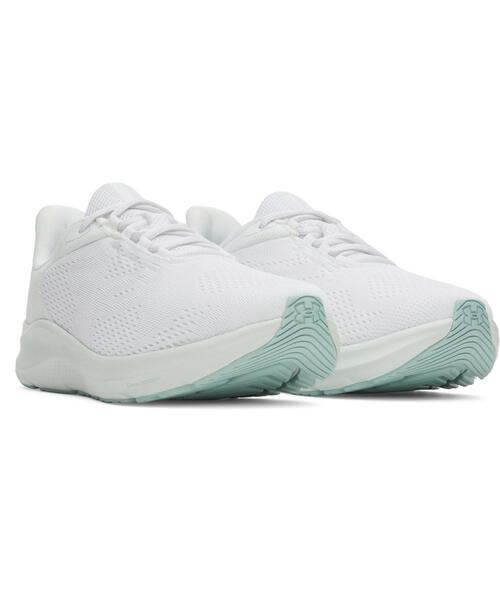 UNDER ARMOUR(アンダーアーマー)の「UAチャージド パスート4 ビッグロゴ(ランニング/レディース)(スニーカー・レディース・ホワイト×ネイビー・23.0cm/25.0cm/26.0cm/23.5cm/24.0cm/25.5cm/24.5cm/22.5cm)」の4枚目の写真