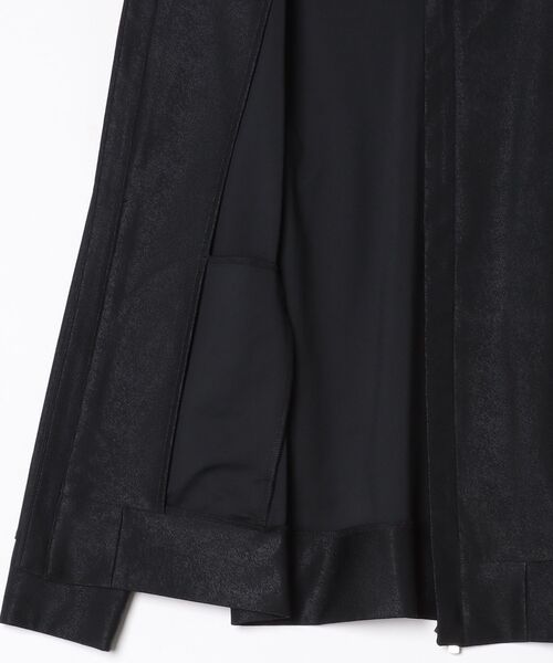 HIGH STREET（ハイストリート）の「ＨＩＧＨ　ＳＴＲＥＥＴ∴４ＷＡＹ　Ｗａｌｌ　Ｇｒｉｄ　ＪＱノーカラーＺＩＰブルゾン（ブルゾン・メンズ・ライトグレー/ブラック・M/L）」の4枚目の写真